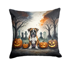 Boxer Spooky Halloween Throw Pillow