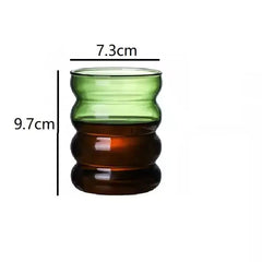 Wave Shape Glass Cup