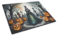 Evil Queen Spooky Halloween Glass Cutting Board