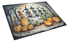 Calacas Skeletons Spooky Halloween Glass Cutting Board