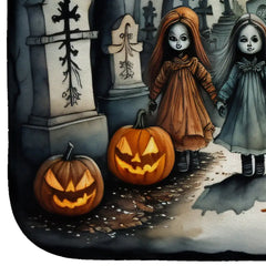 Creepy Dolls Spooky Halloween Dish Drying Mat