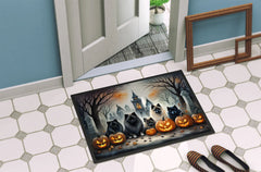 Keeshond Spooky Halloween Doormat