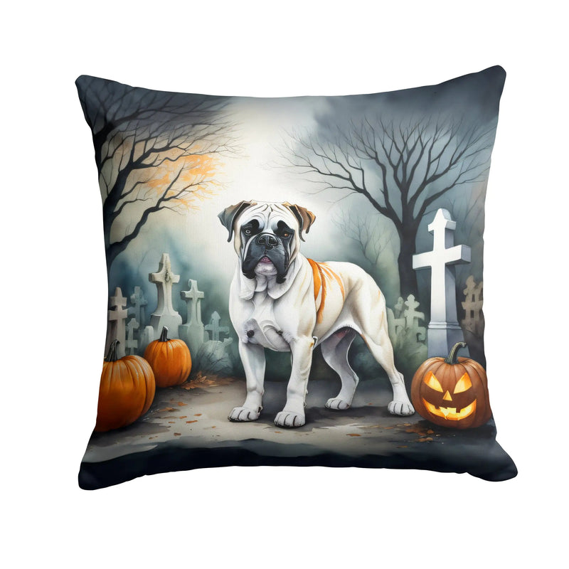 Boxer Spooky Halloween Throw Pillow