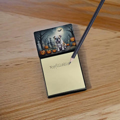 English Bulldog Spooky Halloween Sticky Note Holder