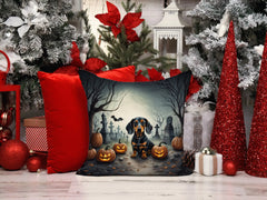 Dachshund Spooky Halloween Throw Pillow