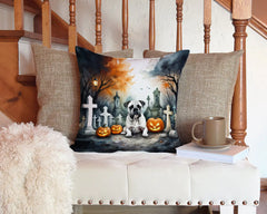 Boxer Spooky Halloween Throw Pillow