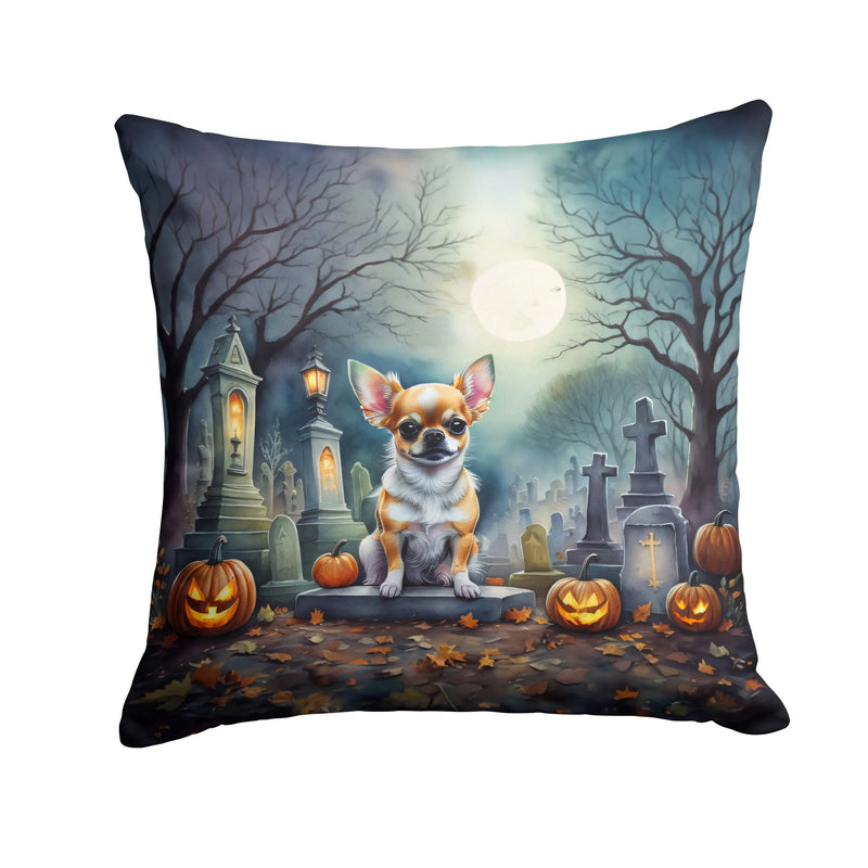 Chihuahua Spooky Halloween Throw Pillow