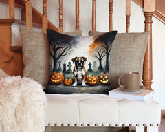 Boxer Spooky Halloween Throw Pillow