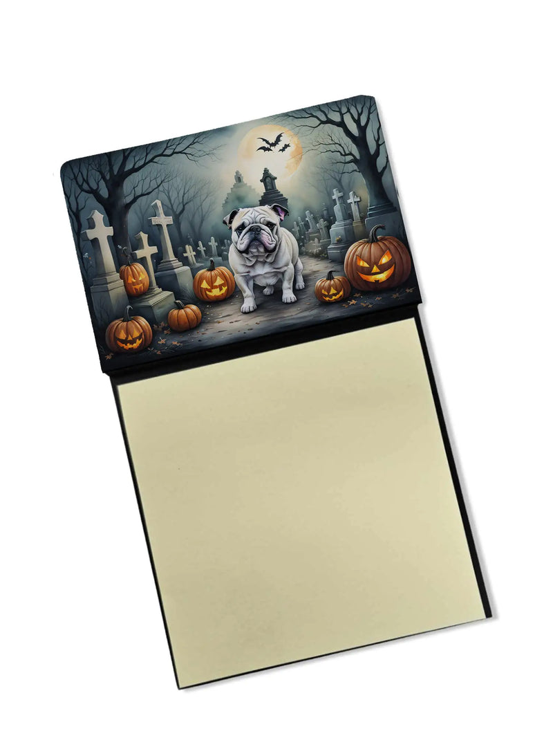 English Bulldog Spooky Halloween Sticky Note Holder