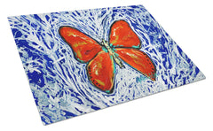 Red Glider Butterfly Glass Cutting Board