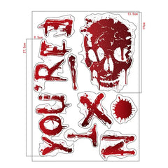 Halloween Bloody Handprints Wall Stickers