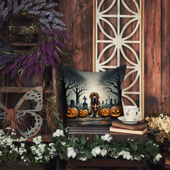 Bloodhound Spooky Halloween Throw Pillow