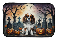 Cavalier Spaniel Spooky Halloween Dish Drying Mat