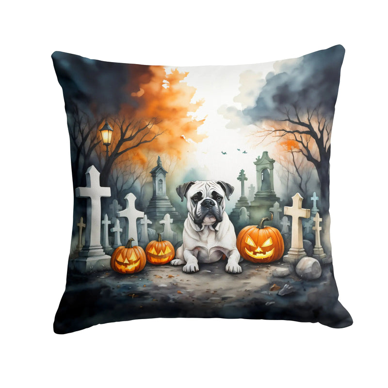 Boxer Spooky Halloween Throw Pillow