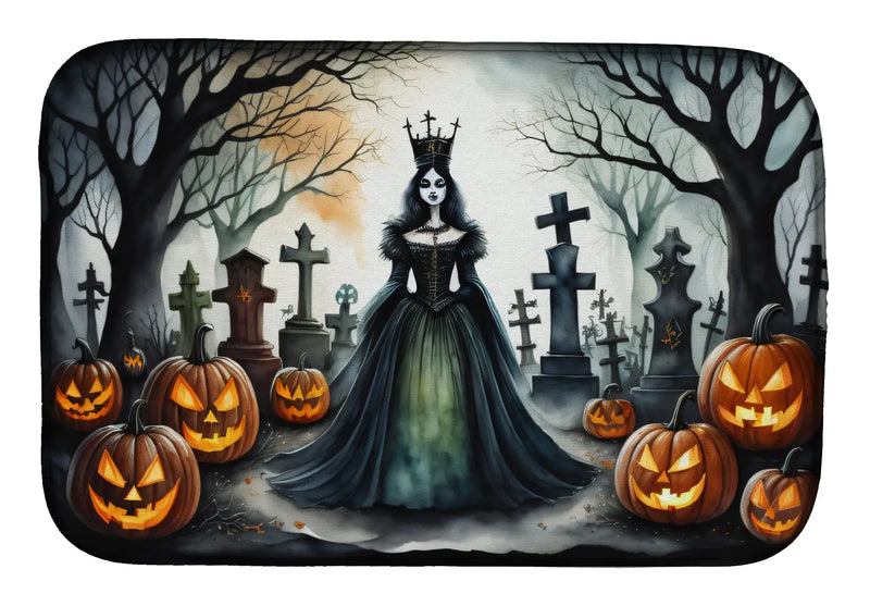 Evil Queen Spooky Halloween Dish Drying Mat