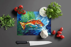 Break Through Red Fish Glass Cutting Board