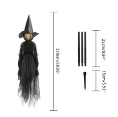 Lighted Halloween Witch Stake