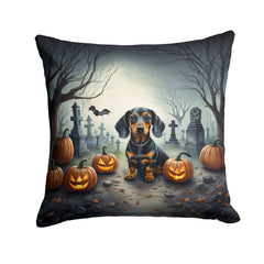 Dachshund Spooky Halloween Throw Pillow