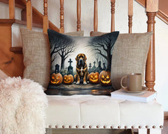 Bloodhound Spooky Halloween Throw Pillow