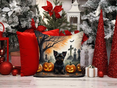 Affenpinscher Spooky Halloween Throw Pillow