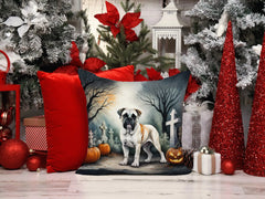 Boxer Spooky Halloween Throw Pillow